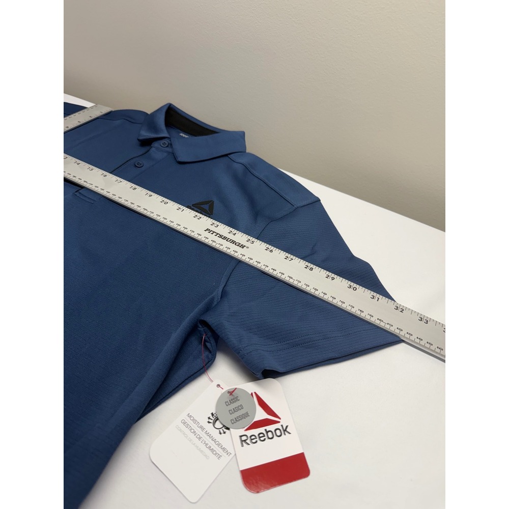 Reebok Mens Blue Short Sleeve Moisture Wicking Golf Polo Shirt REM241TS37 Large - Picture 10 of 10